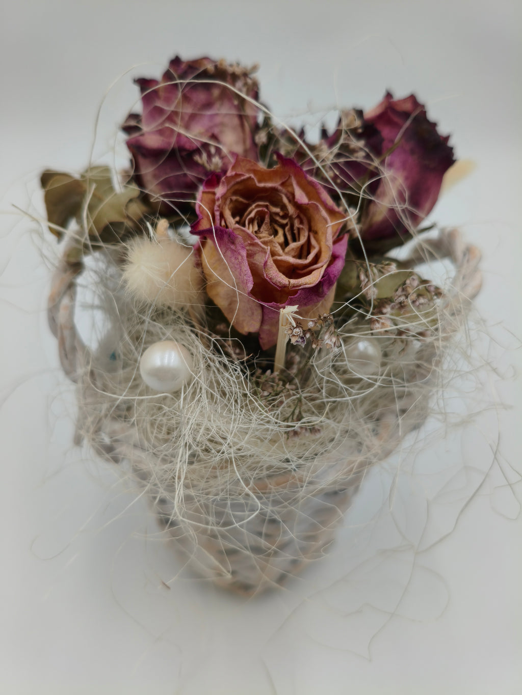 Deko Trockenblumen Gesteck Natur 19