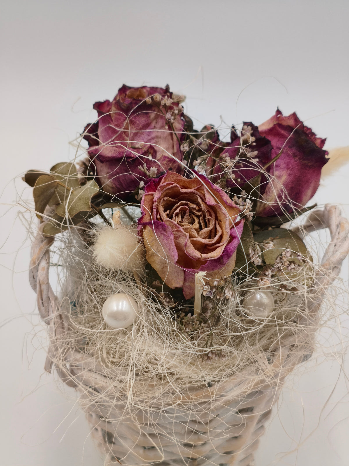 Deko Trockenblumen Gesteck Natur 19