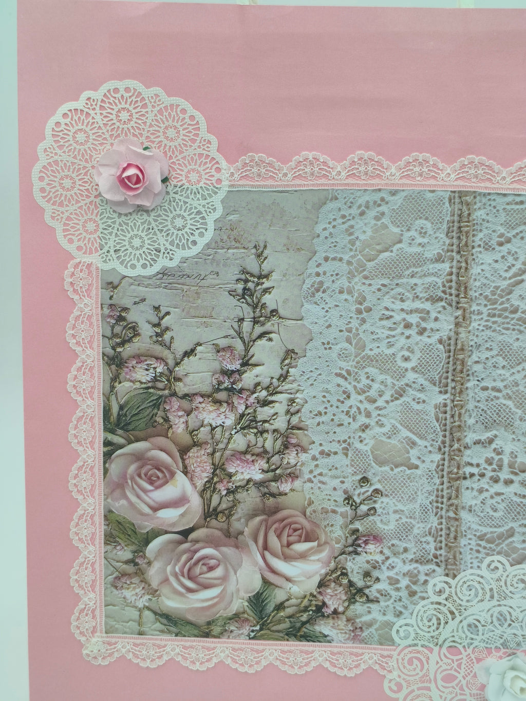 Geschenkpapier Tragetasche Rosa 63