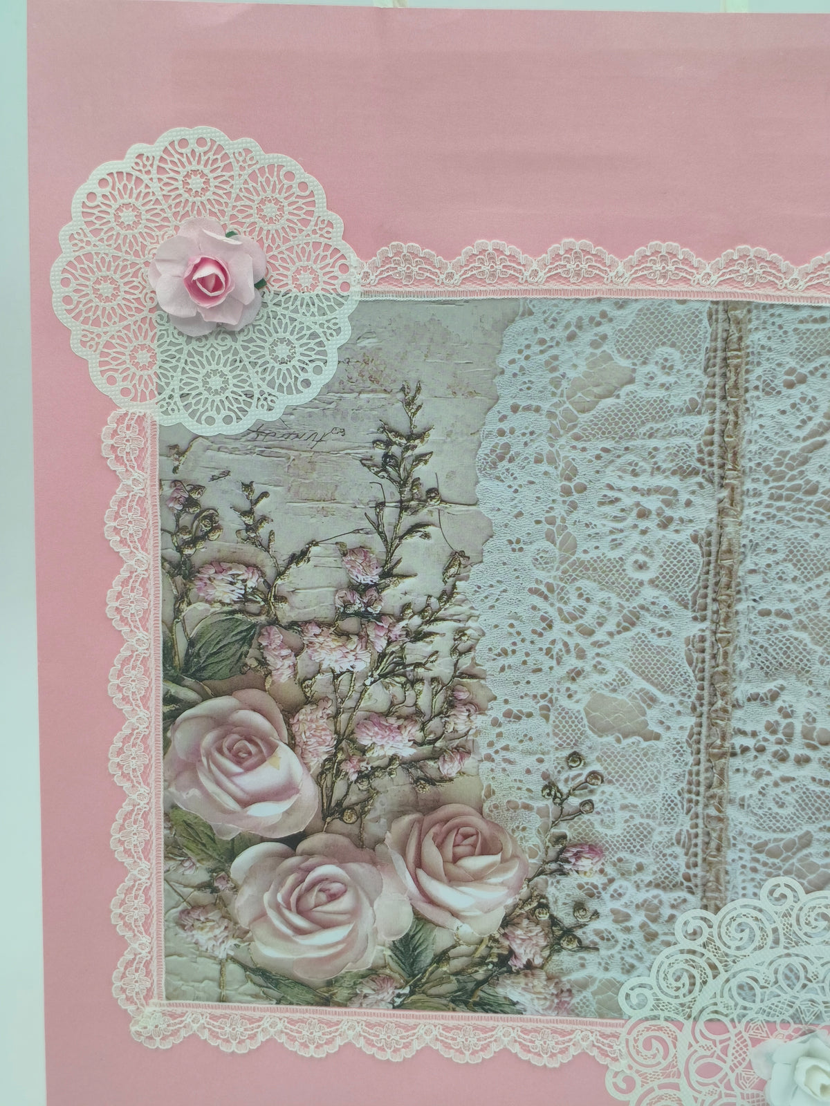Geschenkpapier Tragetasche Rosa 63